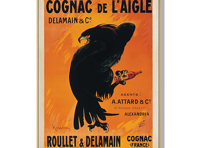 Wall Art 100cmx150cm Cognac de l‚Äö√Ñ√¥Aigle Gold Frame Canvas