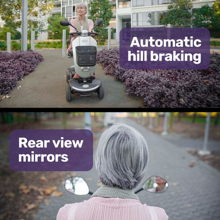 EQUIPMED Mobility Scooter Electric Motorized Ride On E-Scooter for Elderly Older Adult Handicap Aid