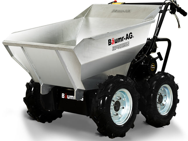 BAUMR-AG Mini Dumper Power Wheel Barrow Tracked Motorised Petrol Powered Wheelbarrow