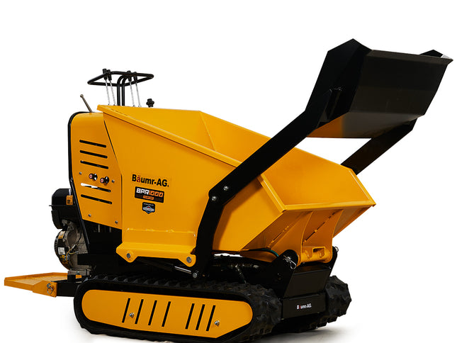 BAUMR-AG 10HP Wheelbarrow Dumper Motorised Ride On Wheel Borrow, 306CC Petrol Engine 500kg Capacity