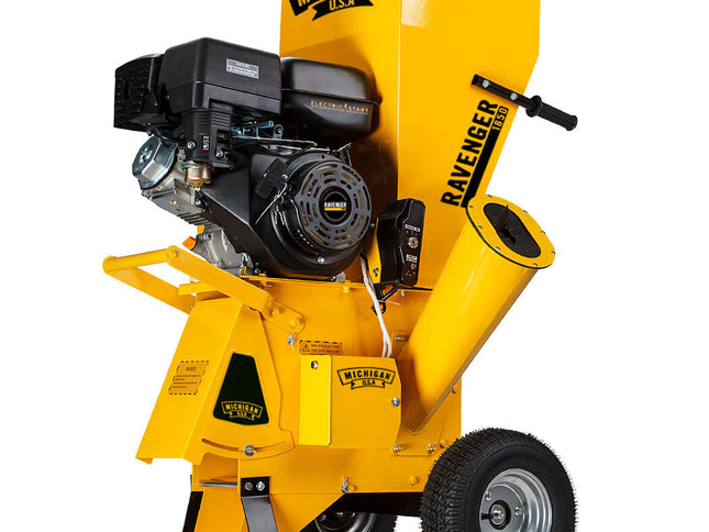 MICHIGAN 18HP 420cc Petrol Commercial Wood Chipper, Electric Key Start, Tree Mulcher - Ravenger 1850
