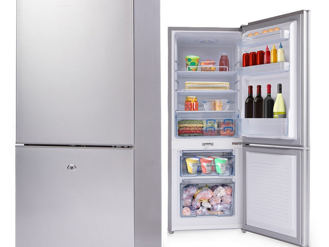 GECKO 139L Upright Portable Fridge / Freezer, 12V/24V for Motorhome and Caravan, Silver