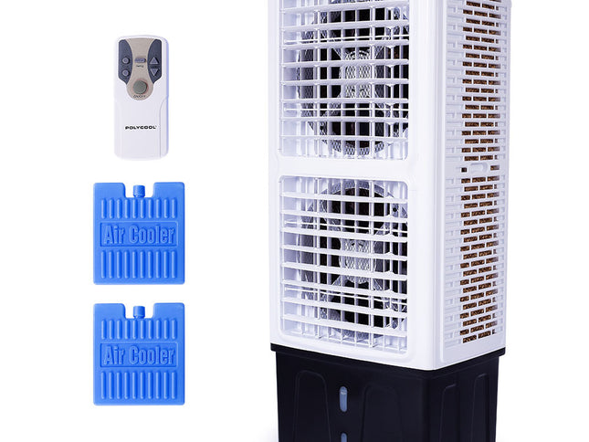 POLYCOOL 35L 220W Portable Evaporative Air Cooler 24 Hour Timer 4 in 1 Cooling Fan w/ Remote