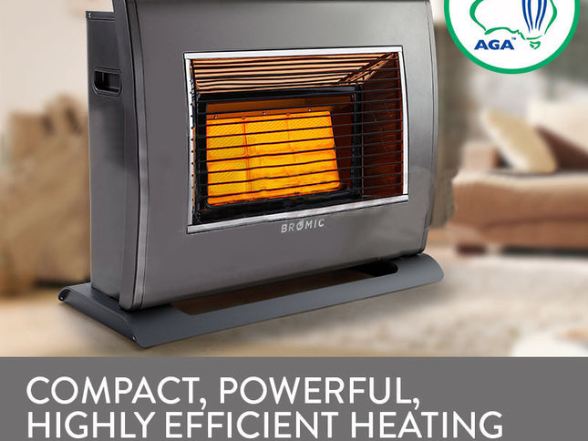 BROMIC Supaheat II Natural Gas Indoor Room Heater Portable Floor Flueless