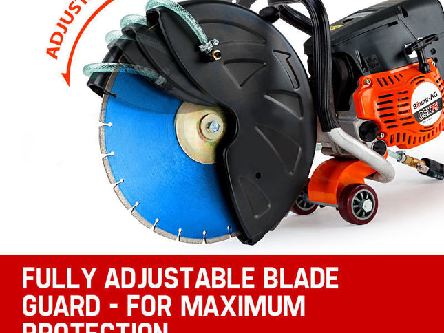 Baumr-AG 75cc Concrete Cut Off Demolition Saw Wet Demo Road Cutter Brick
