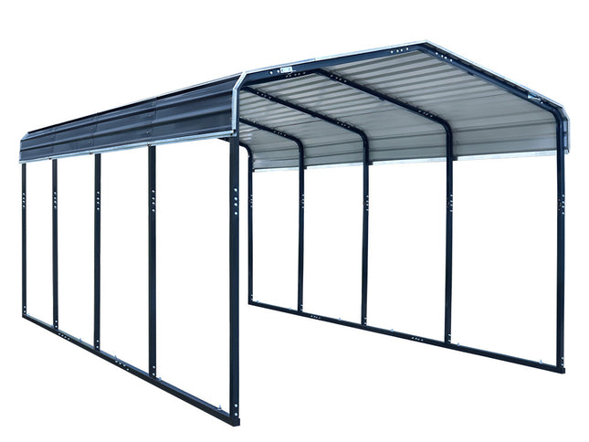 SHADE SHIELD Single Carport Shed 3.3 x 6 x 2.9m, Galvanised Steel Frame, Powder Coated Gable Roof, Shelter for Car Caravan Boat Tractor Agricultural