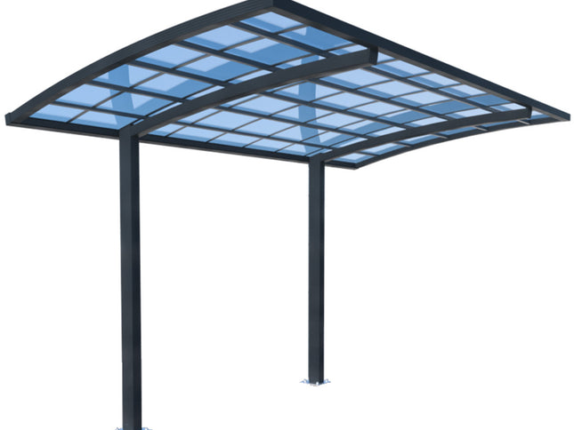 SHADE SHIELD Single Cantilever Carport 3.0m x 5.5m x 3.5m, Aluminium Alloy Frame, Polycarbonate Roof, Shelter for Car or Outdoor Living