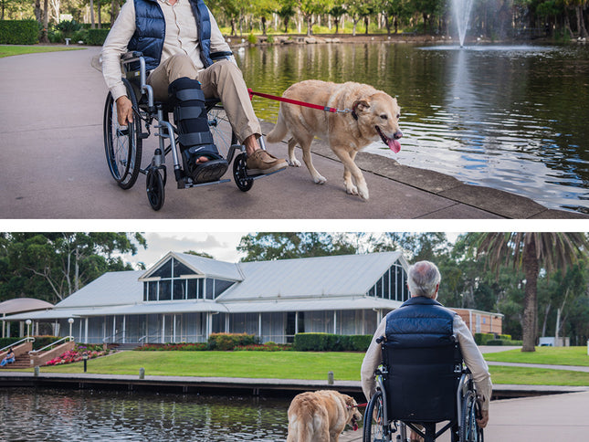 EQUIPMED 24 Inch Folding Wheelchair Lightweight Portable for Elderly and Disabled, Grey