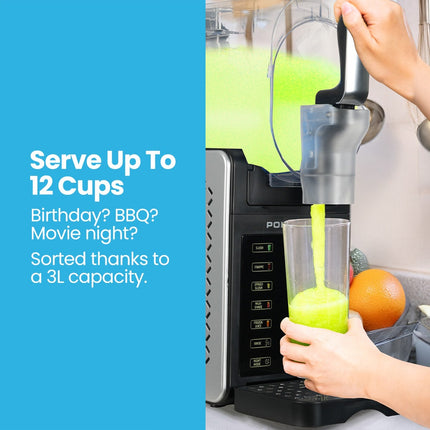 POLYCOOL 3L Slushie Frozen Drink Maker, Home Slush Machine, Fast Chilling, Easy Digital Controls