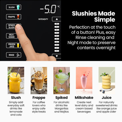 POLYCOOL 3L Slushie Frozen Drink Maker, Home Slush Machine, Fast Chilling, Easy Digital Controls