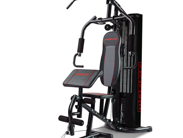 PROFLEX Multi-Station Compact Home Gym Set, 150lbs Weight Plates- M8000