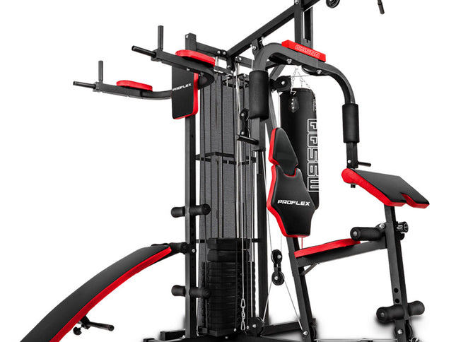 PROFLEX Home Gym Exercise Machine Fitness Equipment Weight Bench Press Set 100lbs