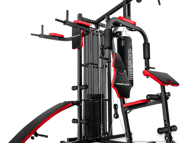 PROFLEX Home Gym Exercise Machine Fitness Equipment Weight Bench Press Set 148lbs