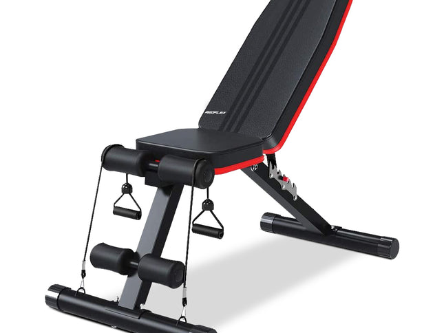 PROFLEX Weight Bench Workout Gym Press Adjustable Lifting Fitness Folding Bands