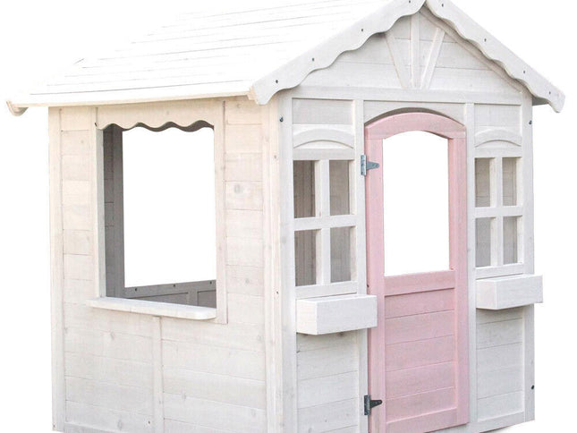 ROVO KIDS Cubby House, Wooden Outdoor DIY Timber Cottage Style Playhouse, for Children