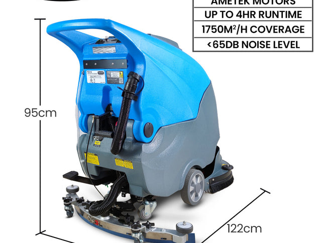 Auch FSH18 Floor Scrubber & Dryer, 490mm, Battery Powered, Walk Behind, Multi-purpose Commercial Grade Machine