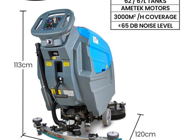 Auch FSP26 Self-Propelled Floor Scrubber & Dryer, 720mm, Battery Powered, Walk Behind, Multi-purpose Commercial Grade Machine