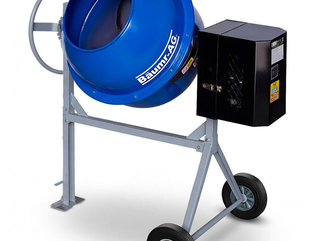 BAUMR-AG 160L Heavy-Duty Petrol Concrete Cement Mixer, 3hp 105cc Engine