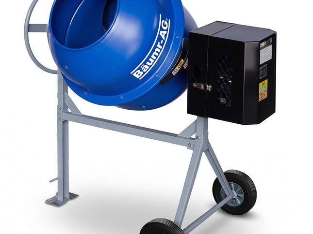 BAUMR-AG 200L Heavy-Duty Petrol Concrete Cement Mixer, 3hp 105cc Engine