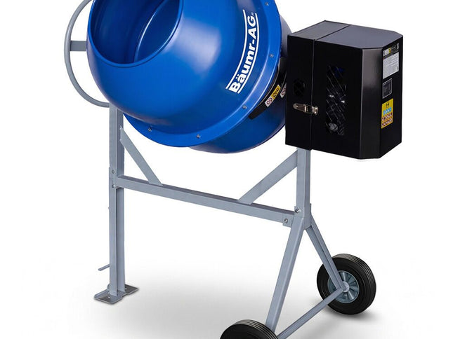 BAUMR-AG 250L Heavy-Duty Petrol Concrete Cement Mixer, 3hp 105cc Engine