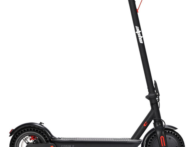 ALPHA Urban 8 Electric Scooter, Suspension, 25km Range, 8.5-Inch Wheels, Brushless Motor, Motorised Commuter eScooter for Adults, Black