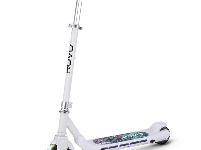 ROVO KIDS WhizKid Electric Scooter, Ages 5-11, Adjustable Height, AU Compliant, Lithium Battery, Brushless Motor, White