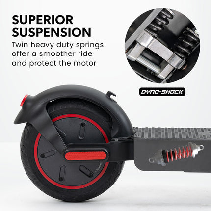 VALK Synergy 7 Electric Scooter, 500W 15Ah, AU Compliant, Motorised eScooter for Adults, Black/Red