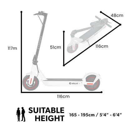 VALK Synergy 7 Electric Scooter, 500W 15Ah, AU Compliant, Motorised eScooter for Adults, White