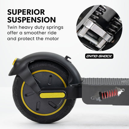 VALK Synergy 7 Electric Scooter, 500W 15Ah, AU Compliant, Motorised eScooter for Adults, Black/Yellow