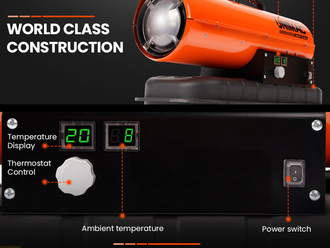 UNIMAC 20KW Portable Industrial Diesel Direct Forced Air Space Heater