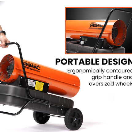 UNIMAC 30KW Portable Industrial Diesel Direct Forced Air Space Heater