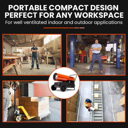 UNIMAC 30KW Portable Industrial Diesel Direct Forced Air Space Heater
