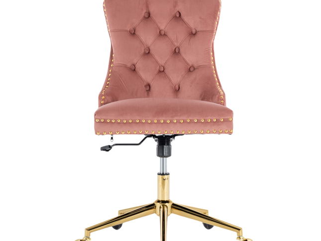 Velvet Home Office Chair- Pink