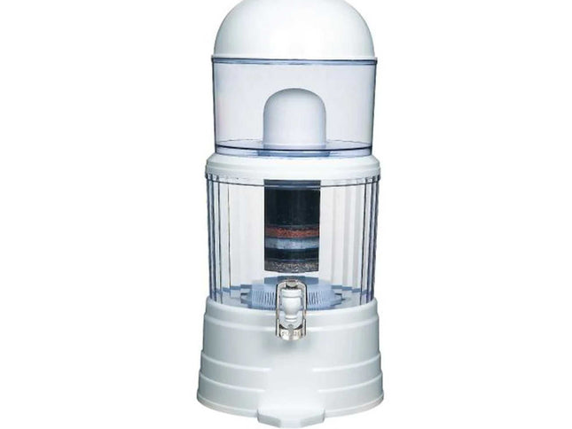 16L Benchtop 8 Stage Water Filter - Ceramic Carbon Mineral Stone Silica Purifier