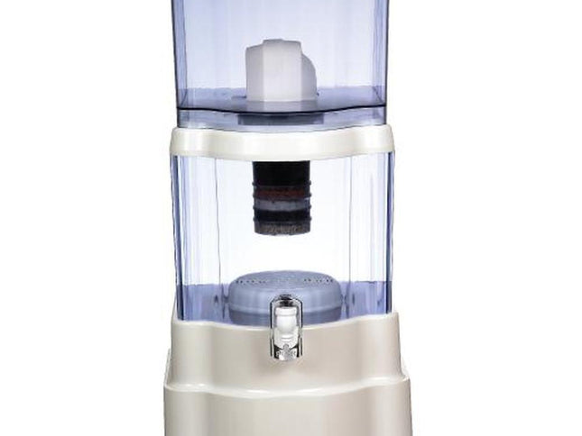 22L Benchtop 8 Stage Water Filter - Ceramic Carbon Mineral Stone Silica Purifier