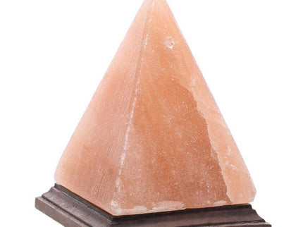12V 12W Pyramid Himalayan Pink Salt Lamp Carved Rock Crystal Light Bulb On/Off