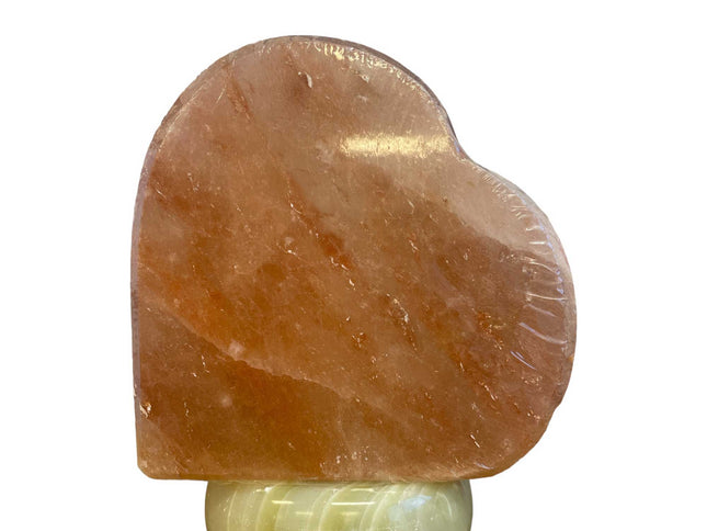 12V 12W Heart Himalayan Pink Salt Lamp Carved Rock Crystal Light Bulb On/Off Switch
