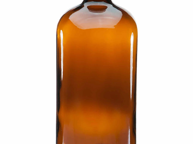12 x 1L Amber Glass Boston Bottles Screw Cap Empty Essential Oil Bulk