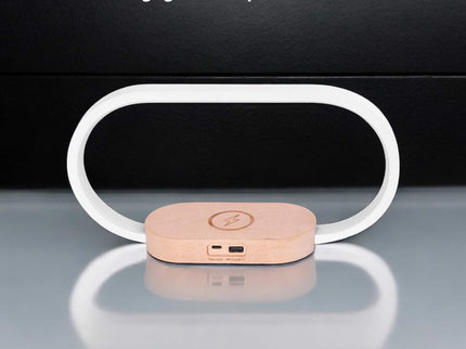 Wireless Phone Charger Table Lamp - USB Port Charging Bedside Light With Clock