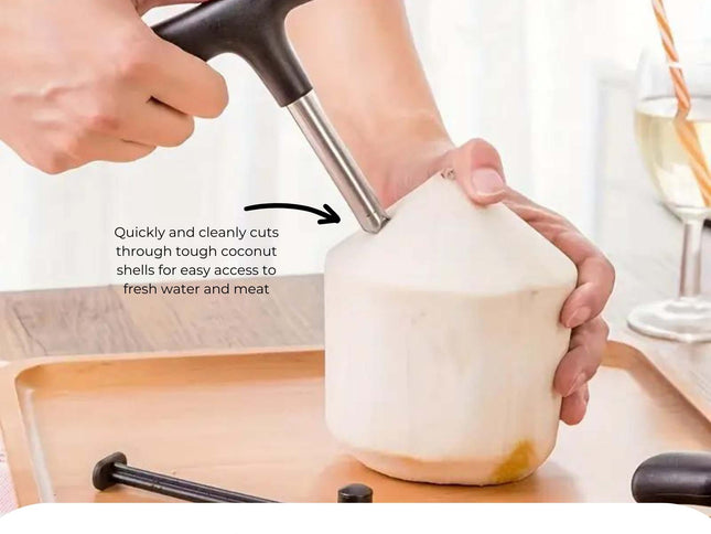 50x Kitchee Coconut Opener - Stainless Steel Hole Punch Kitchen Tool