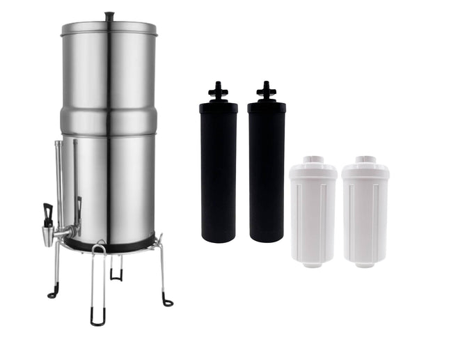 Orku 11L Gravity Benchtop Water Filter + Gauge-Stainless Steel Fluoride Removal
