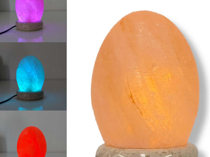 USB Colour Changing Egg Shape Himalayan Pink Salt Lamp Color Change LED Light