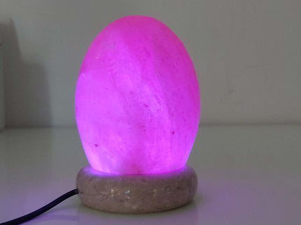 USB Colour Changing Egg Shape Himalayan Pink Salt Lamp Color Change LED Light