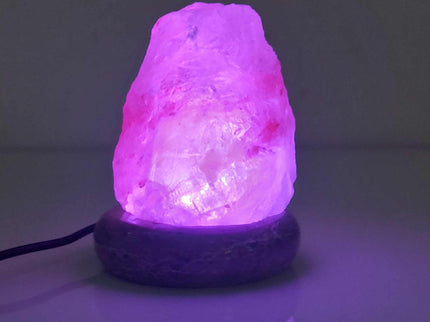 USB Colour Changing Salt Himalayan Lamp - Natural Shape Pink Rock LED Light