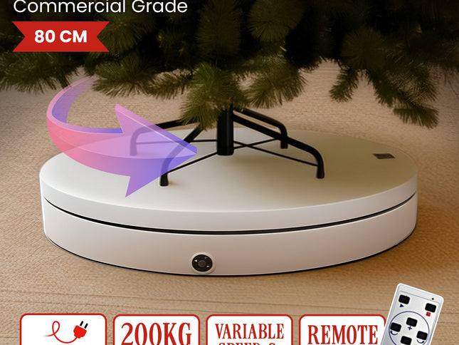 Christabelle 80cm 200kg Commercial Electric Display Turntable Motorised White