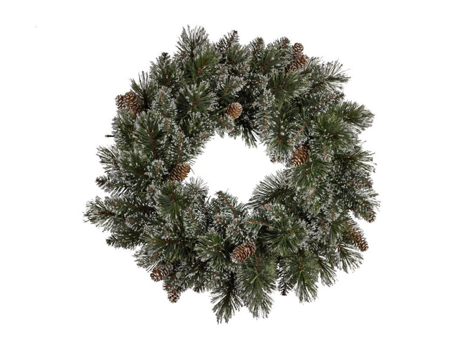 Christabelle 61cm Christmas Wreath Cashmere Pine with LED Lights Front Door Decoration Ornament