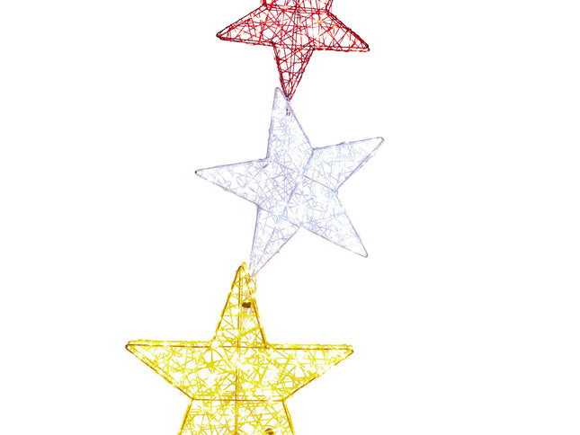 Christabelle 120cm Triple Star Christmas Display with Lights