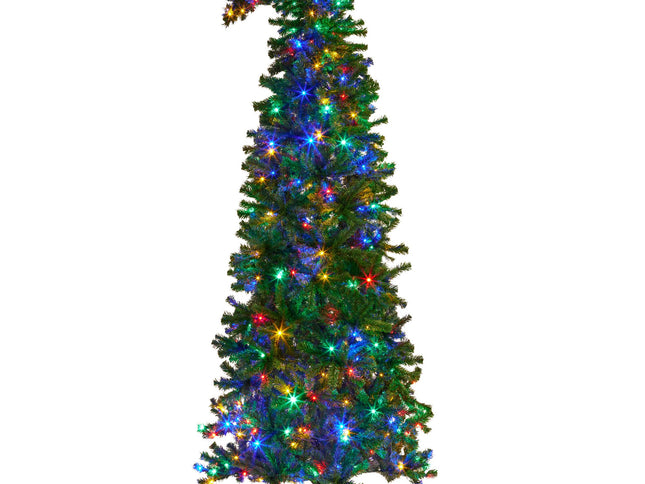 Christabelle Bad Santa 2.3m Curved Multicolour Pre-Lit Christmas Tree with 1240 Tips
