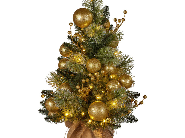 Christabelle 61cm Battery-operated Christmas Tree Warm Lights Led Table Top Gold