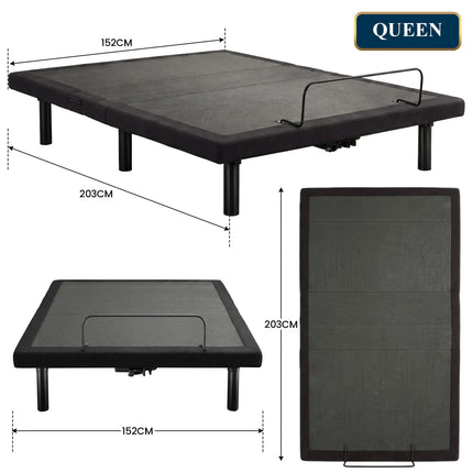 Therapedic Kinetic Advance Adjustable Queen Bed Base with Head Tilt